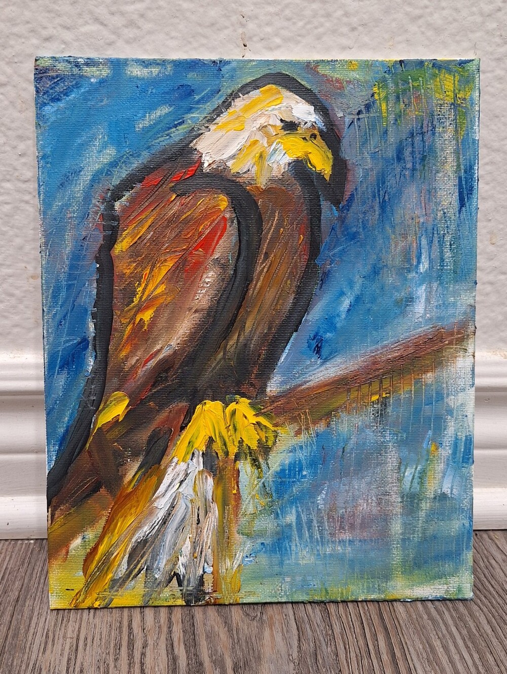 Bald Eagle Oil Painting 8x10 Original